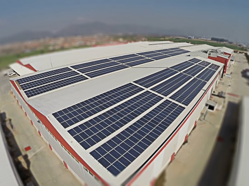 Endüstriyel Çatı GES Uygulamaları Endüstriyel Çatı GES Uygulamaları